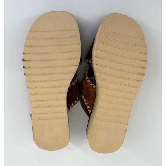 Fabio Maggenti Women Platform Sandal Leather Stitch Espadrille Italy Resort Sz 6 - Picture 6 of 7